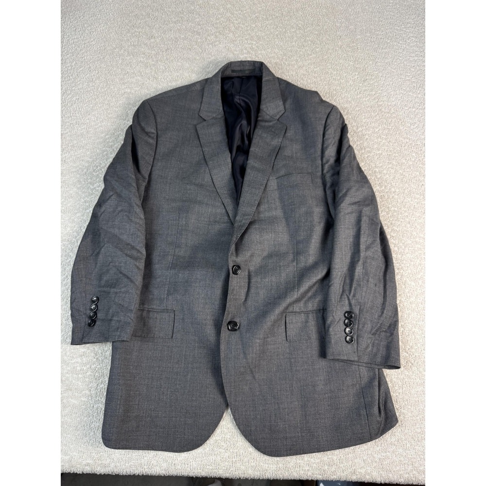 J Crew Ludlow Blazer Mens 46R Gray Wool Two Button Sport Coat Tollegno Italy